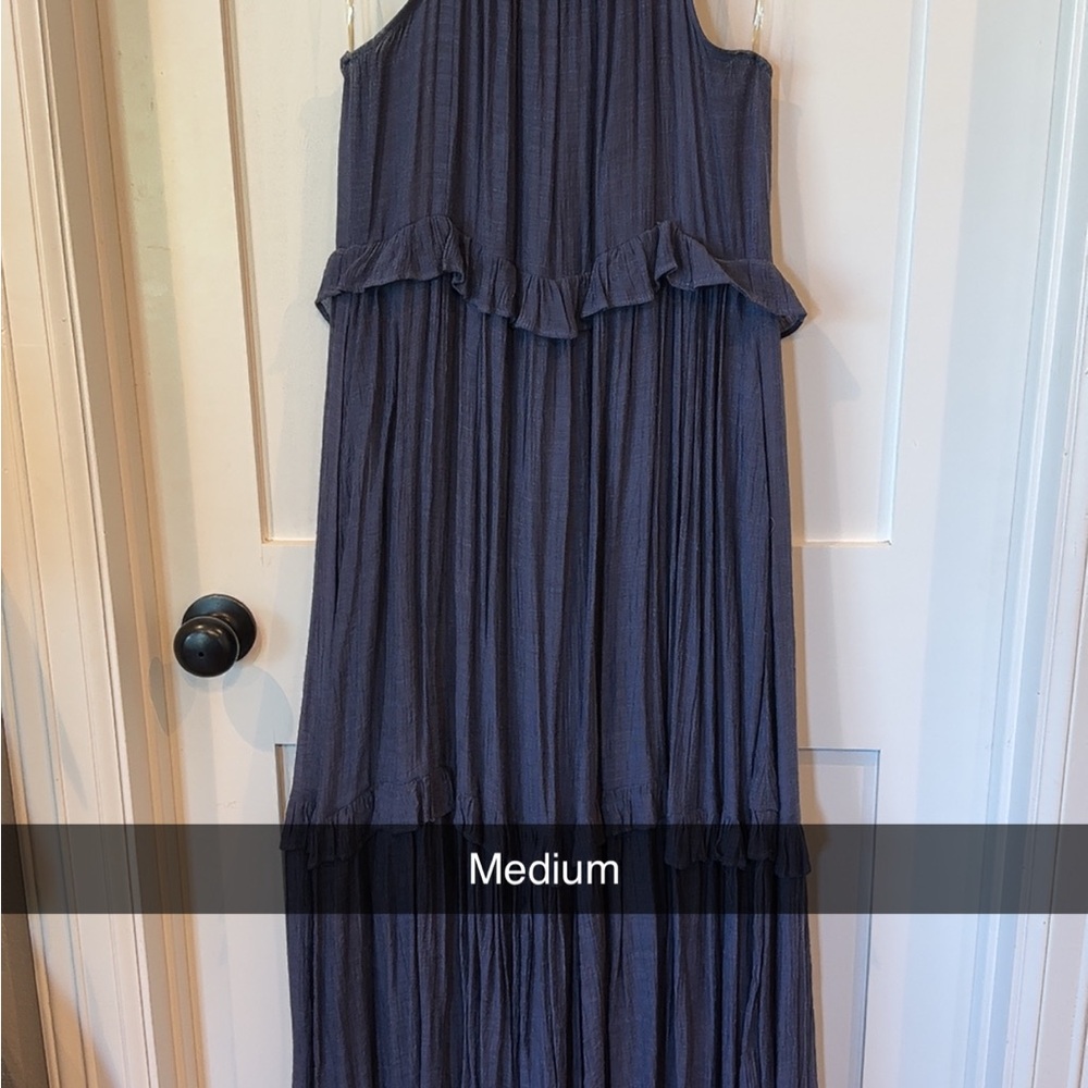 Blue Sleeveless maxi Dress